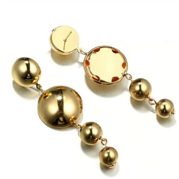 Big long drop earrings gypsy lightweight glamorous jewelry - Picture 3 of 8